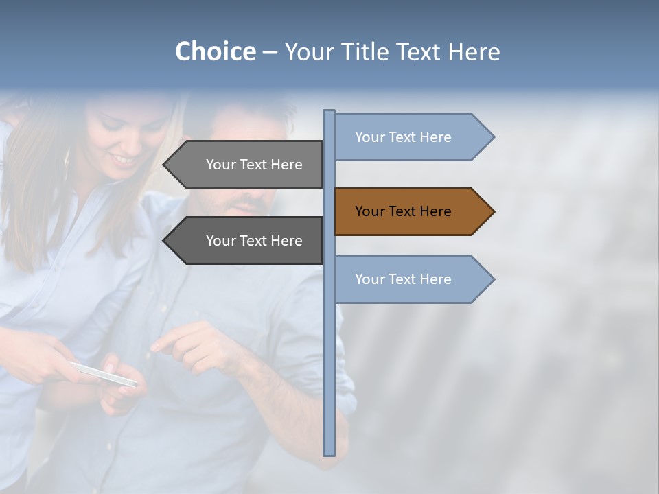Directions Male Trip PowerPoint Template