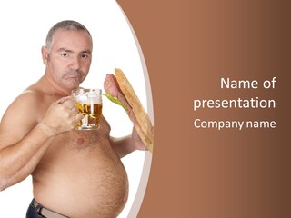 Health Drinking Tankard PowerPoint Template