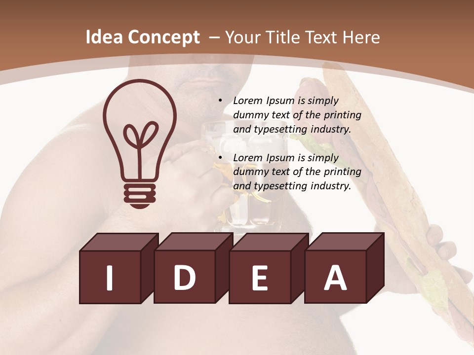 Health Drinking Tankard PowerPoint Template