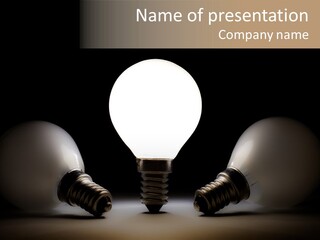 Wattage Metal Spotlight PowerPoint Template