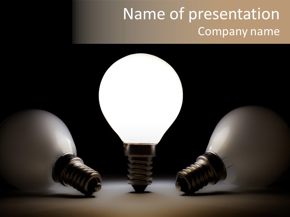Wattage Metal Spotlight PowerPoint Template
