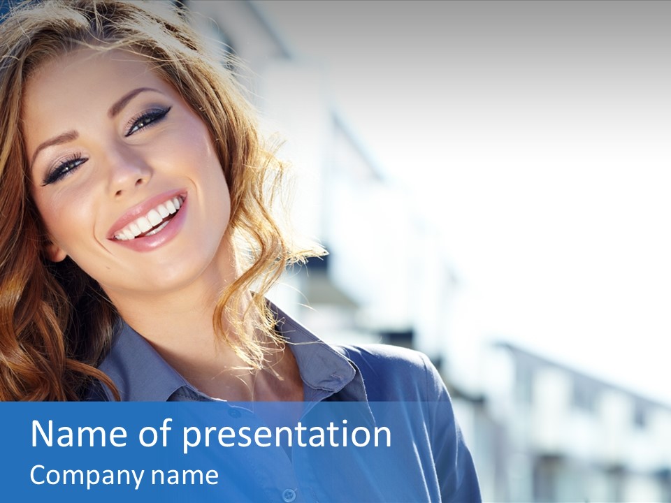 Office Female Modern PowerPoint Template