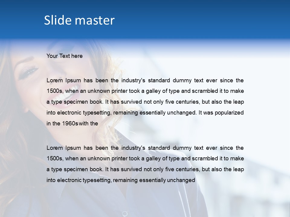 Office Female Modern PowerPoint Template