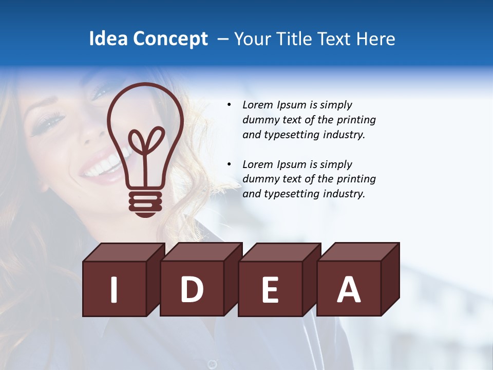 Office Female Modern PowerPoint Template
