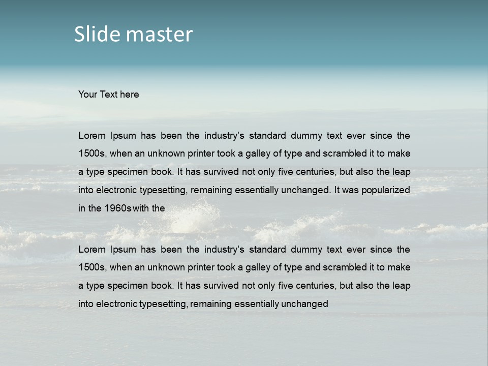 Mist Horizontal Stream PowerPoint Template