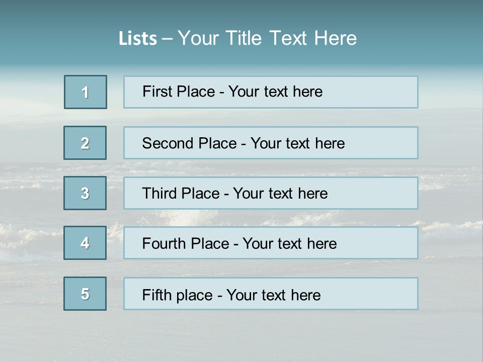 Mist Horizontal Stream PowerPoint Template