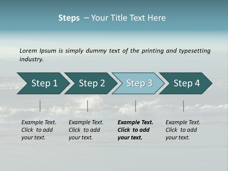 Mist Horizontal Stream PowerPoint Template