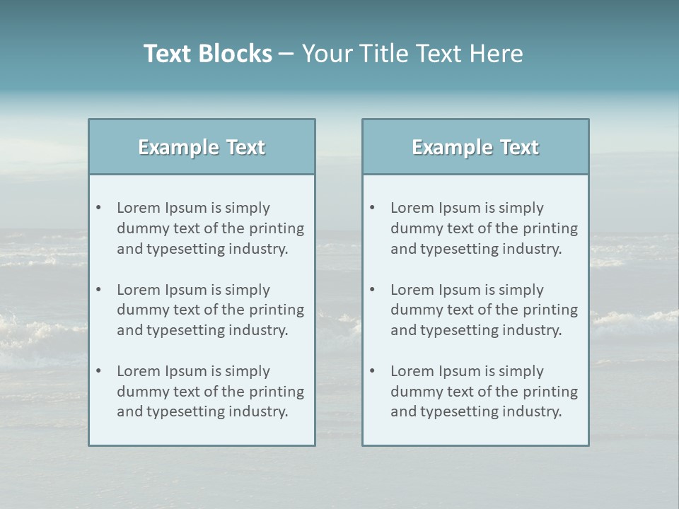 Mist Horizontal Stream PowerPoint Template