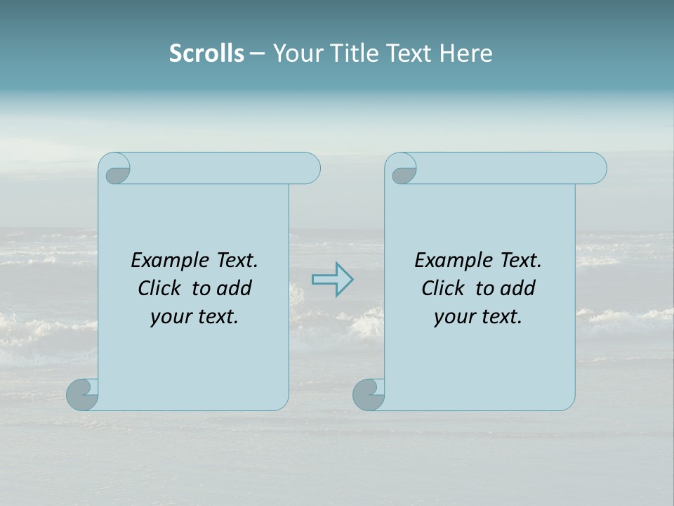 Mist Horizontal Stream PowerPoint Template