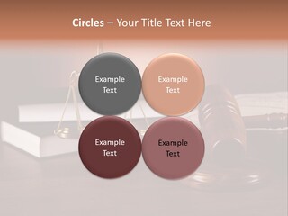 Tribunal Judgment Symbol PowerPoint Template