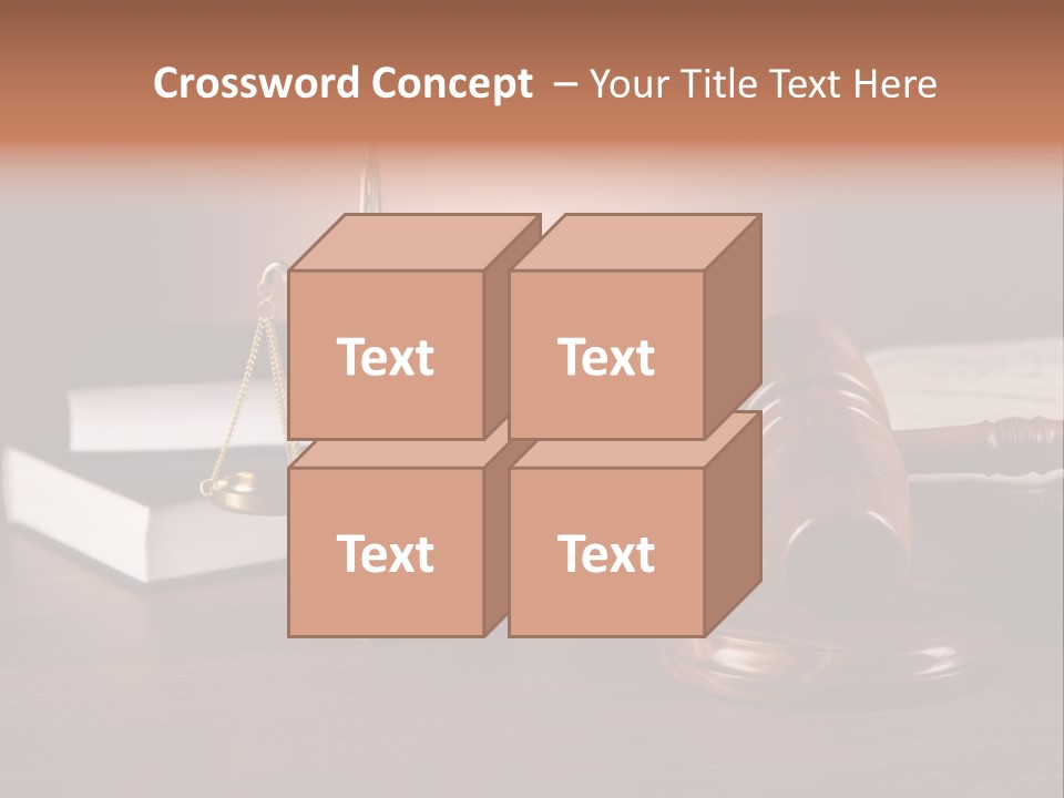 Tribunal Judgment Symbol PowerPoint Template