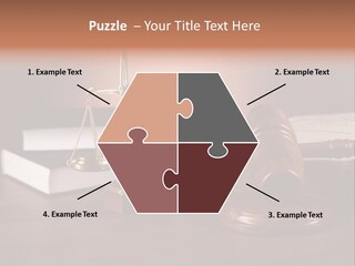 Tribunal Judgment Symbol PowerPoint Template