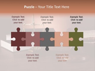 Tribunal Judgment Symbol PowerPoint Template