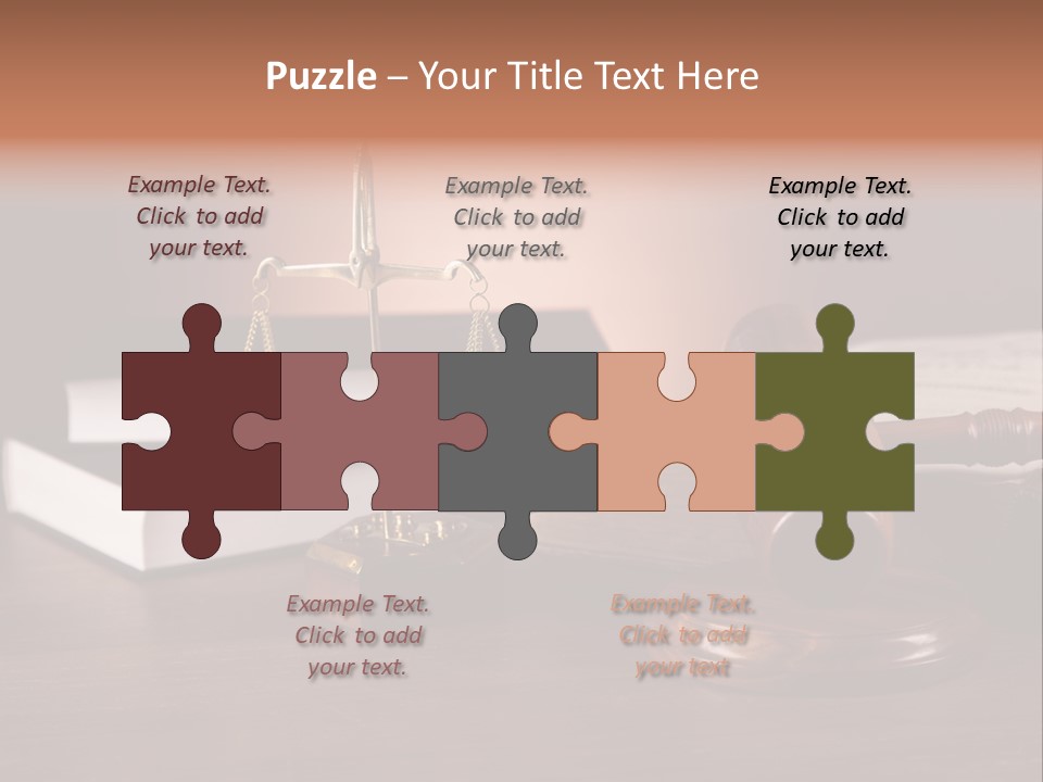 Tribunal Judgment Symbol PowerPoint Template