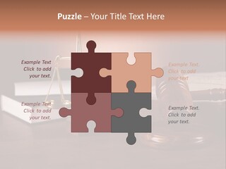 Tribunal Judgment Symbol PowerPoint Template