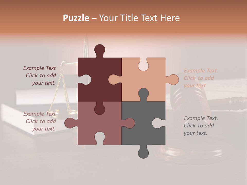 Tribunal Judgment Symbol PowerPoint Template