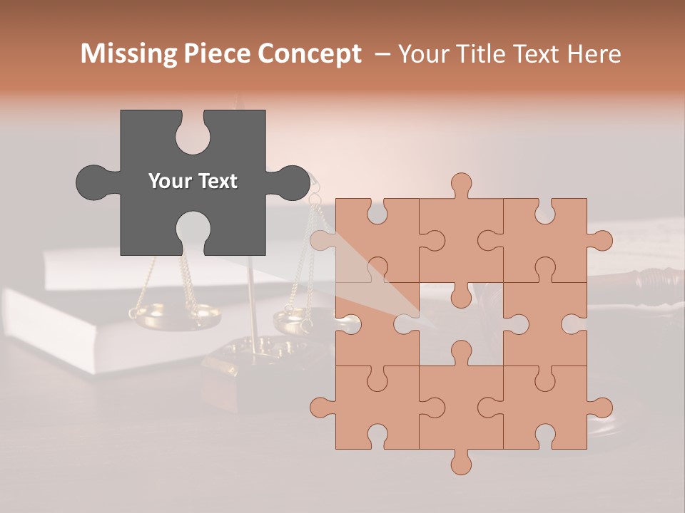 Tribunal Judgment Symbol PowerPoint Template