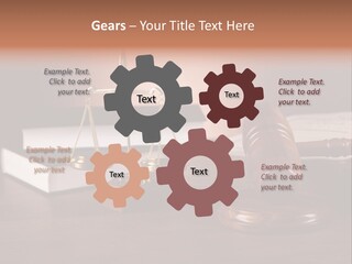 Tribunal Judgment Symbol PowerPoint Template