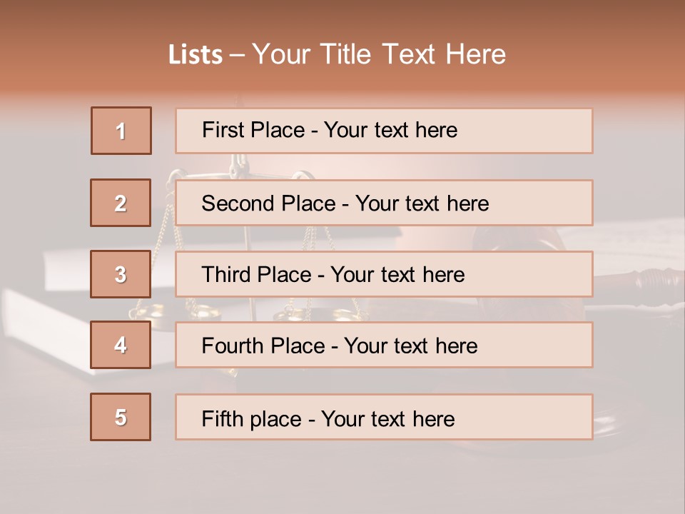 Tribunal Judgment Symbol PowerPoint Template