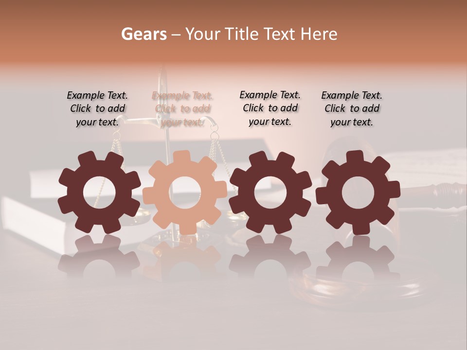 Tribunal Judgment Symbol PowerPoint Template