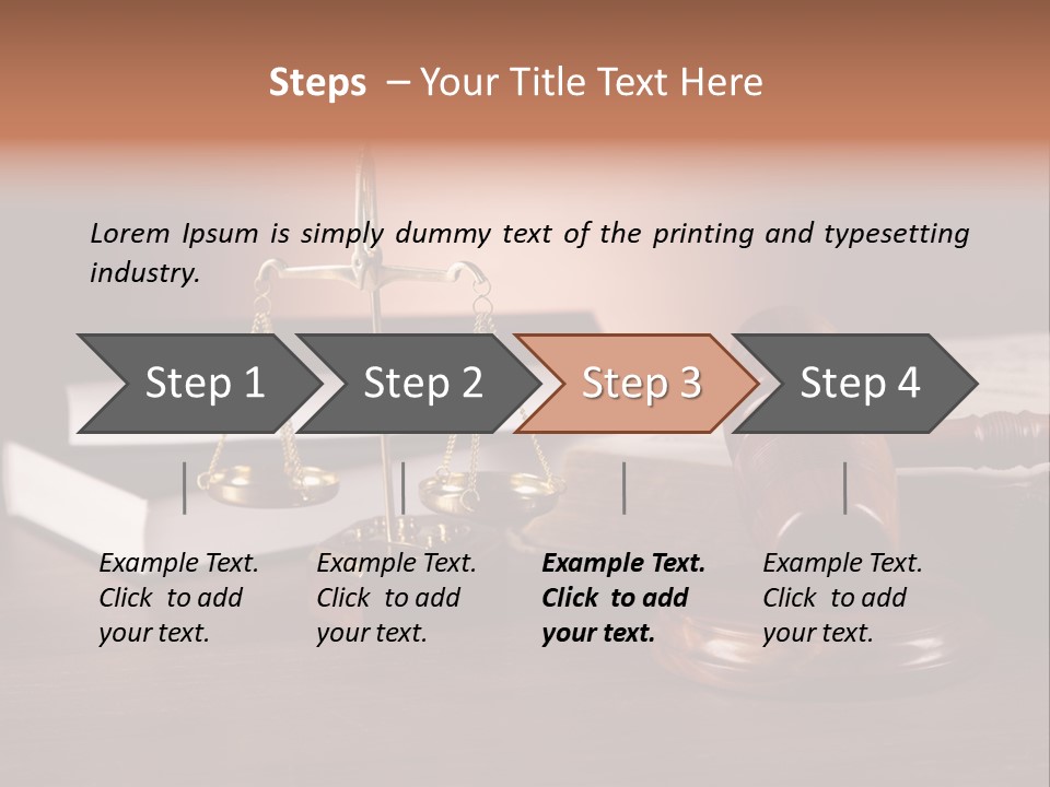 Tribunal Judgment Symbol PowerPoint Template