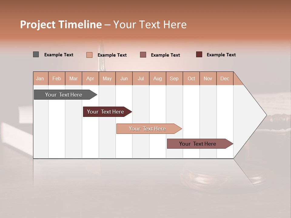 Tribunal Judgment Symbol PowerPoint Template