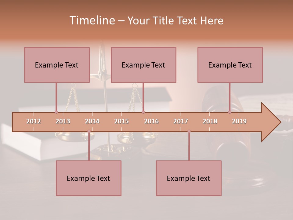 Tribunal Judgment Symbol PowerPoint Template