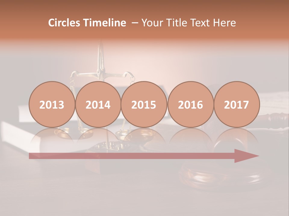 Tribunal Judgment Symbol PowerPoint Template