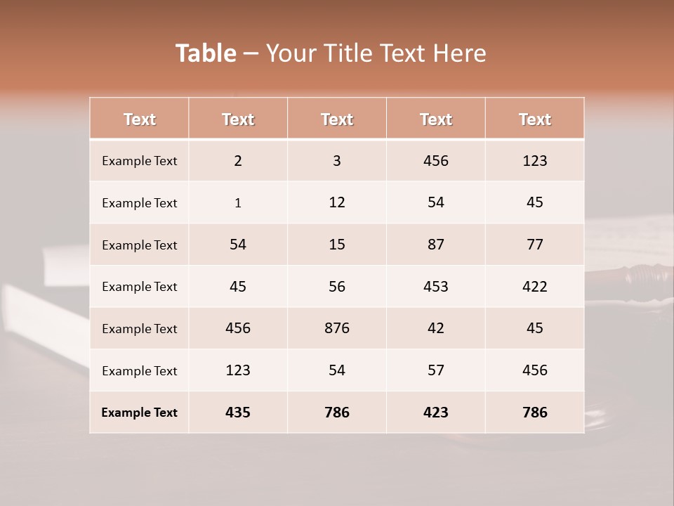 Tribunal Judgment Symbol PowerPoint Template