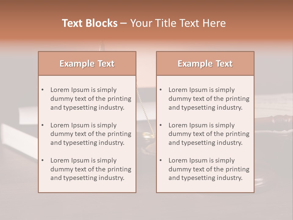 Tribunal Judgment Symbol PowerPoint Template