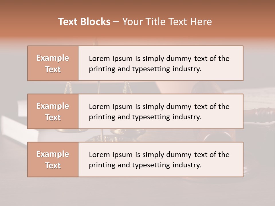 Tribunal Judgment Symbol PowerPoint Template