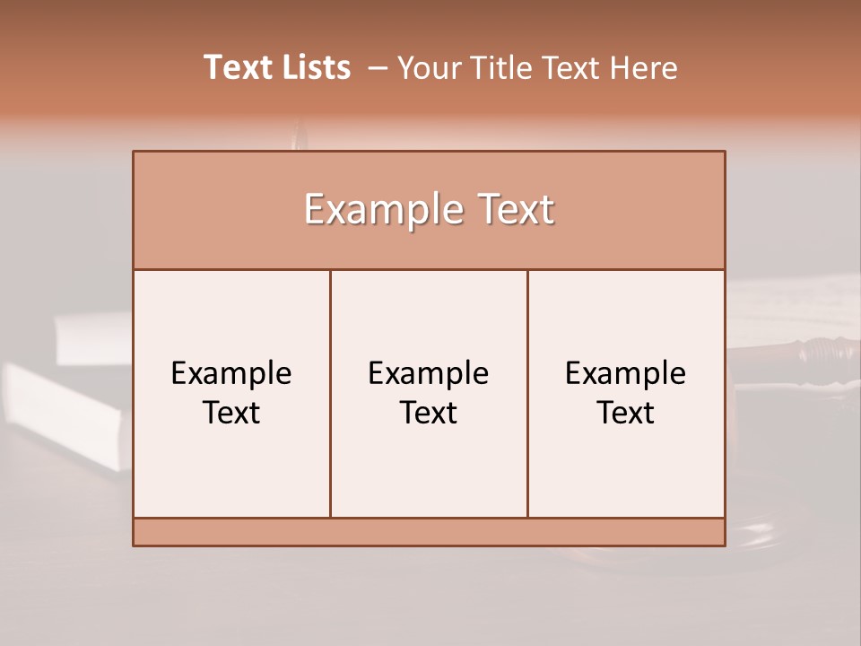 Tribunal Judgment Symbol PowerPoint Template