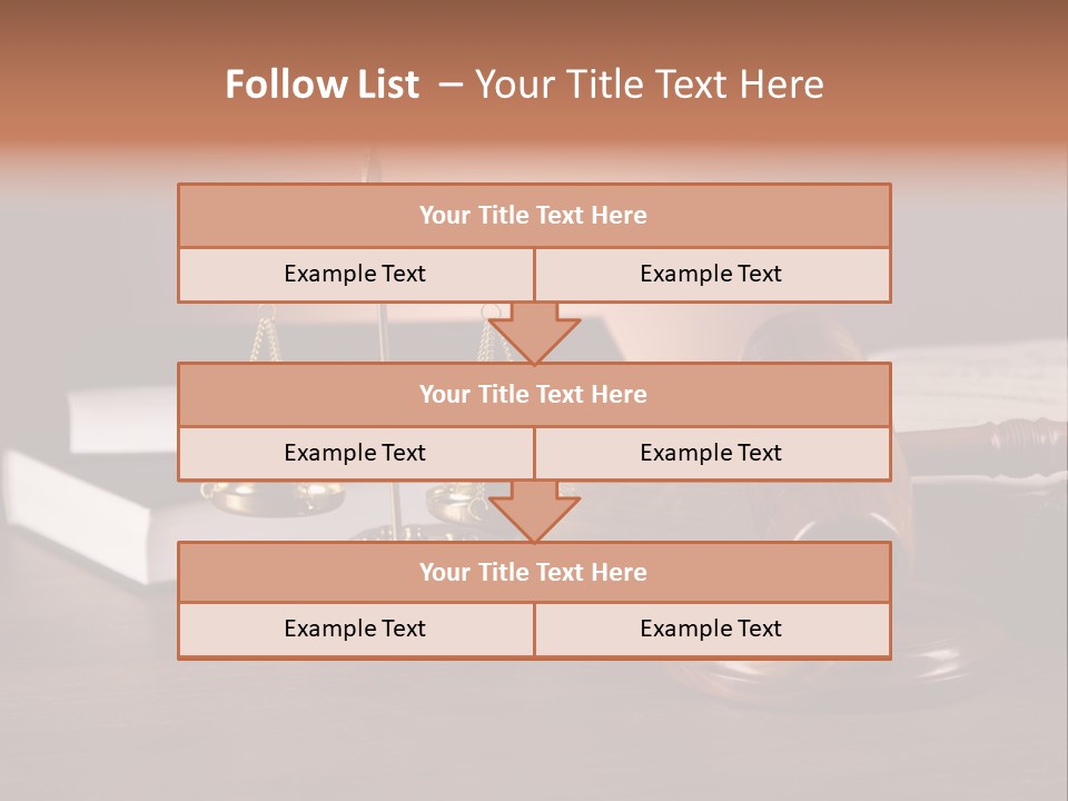 Tribunal Judgment Symbol PowerPoint Template