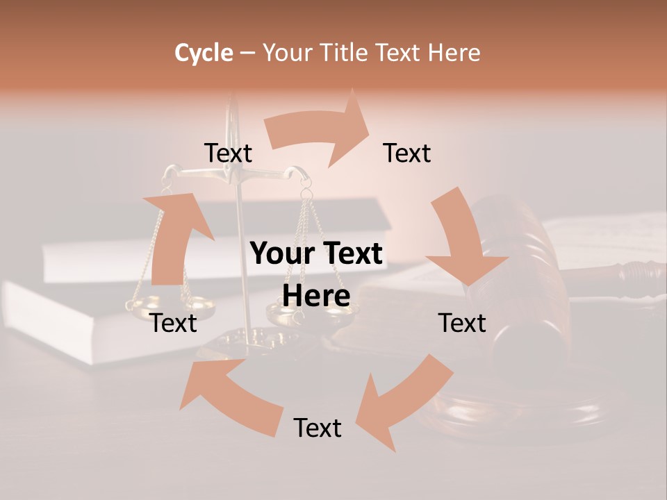 Tribunal Judgment Symbol PowerPoint Template