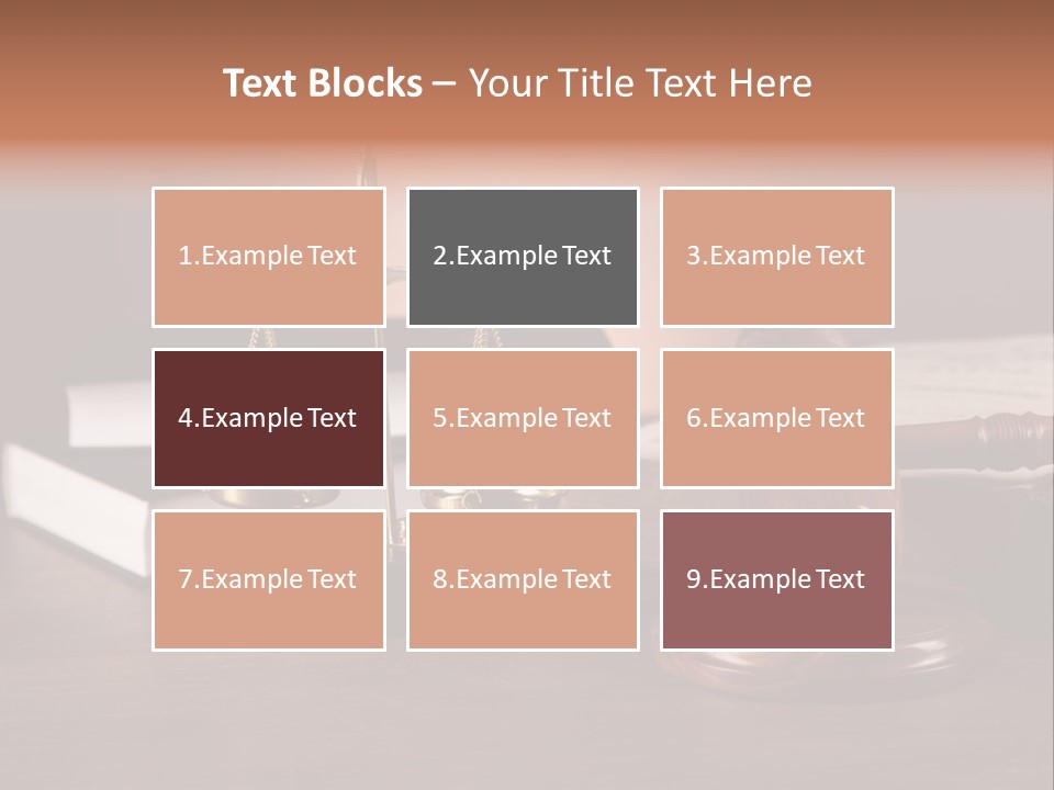 Tribunal Judgment Symbol PowerPoint Template