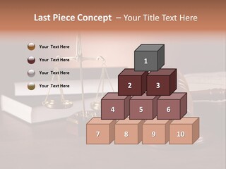Tribunal Judgment Symbol PowerPoint Template