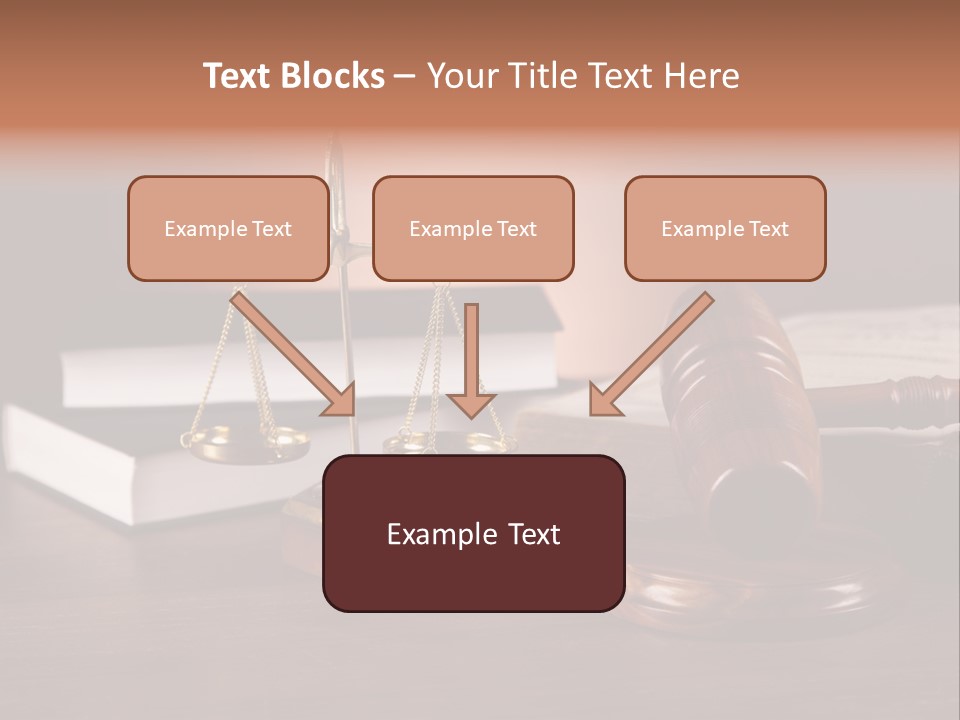 Tribunal Judgment Symbol PowerPoint Template