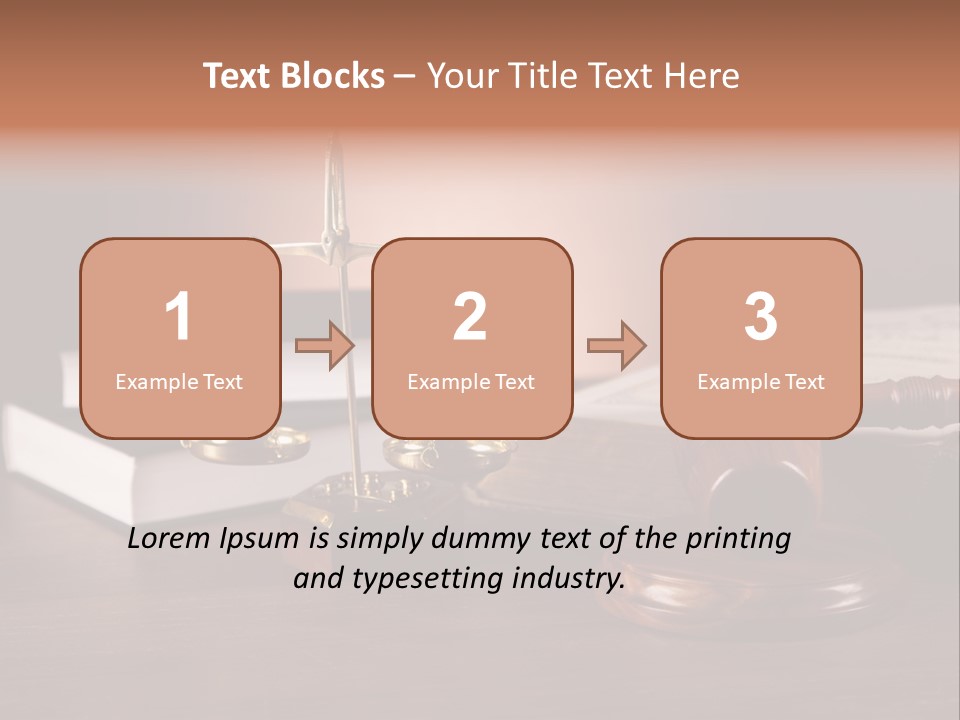 Tribunal Judgment Symbol PowerPoint Template