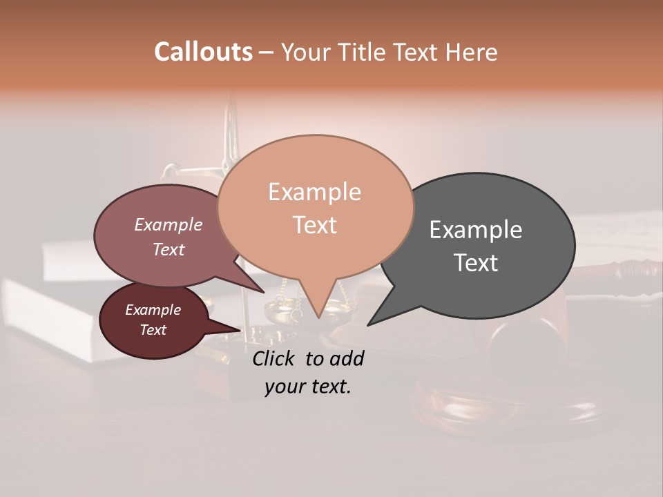 Tribunal Judgment Symbol PowerPoint Template