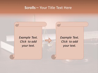Tribunal Judgment Symbol PowerPoint Template