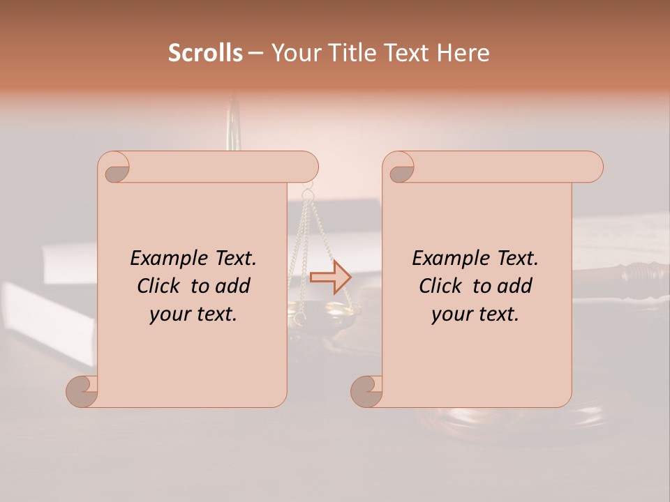 Tribunal Judgment Symbol PowerPoint Template
