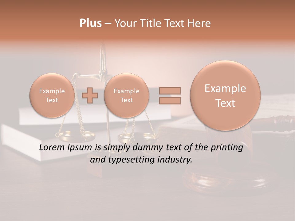 Tribunal Judgment Symbol PowerPoint Template