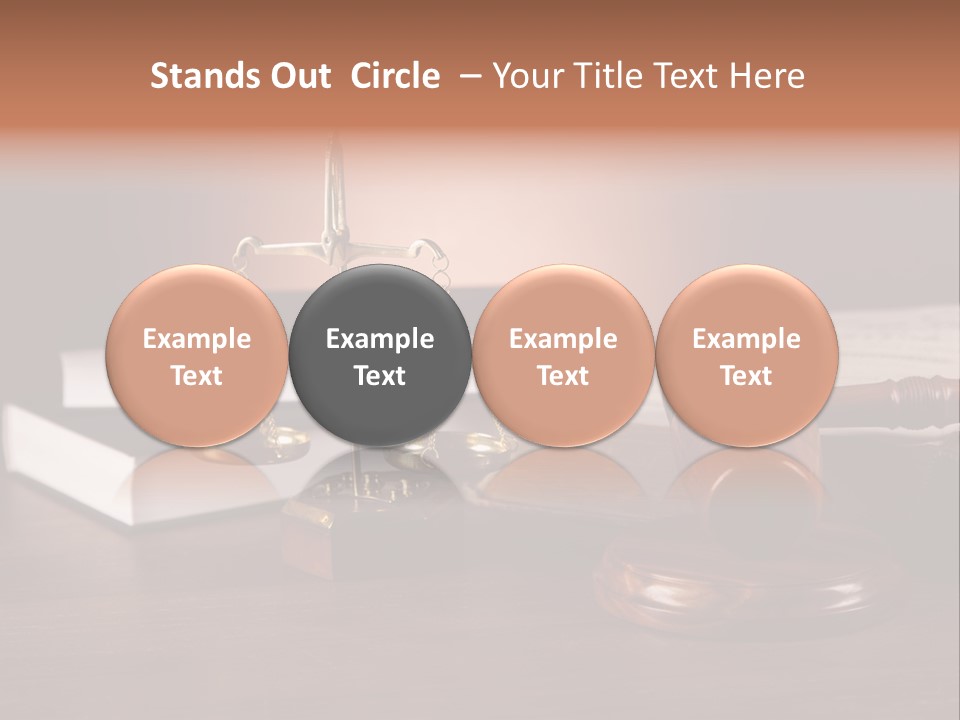Tribunal Judgment Symbol PowerPoint Template