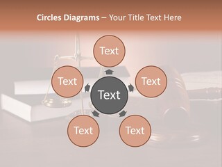 Tribunal Judgment Symbol PowerPoint Template