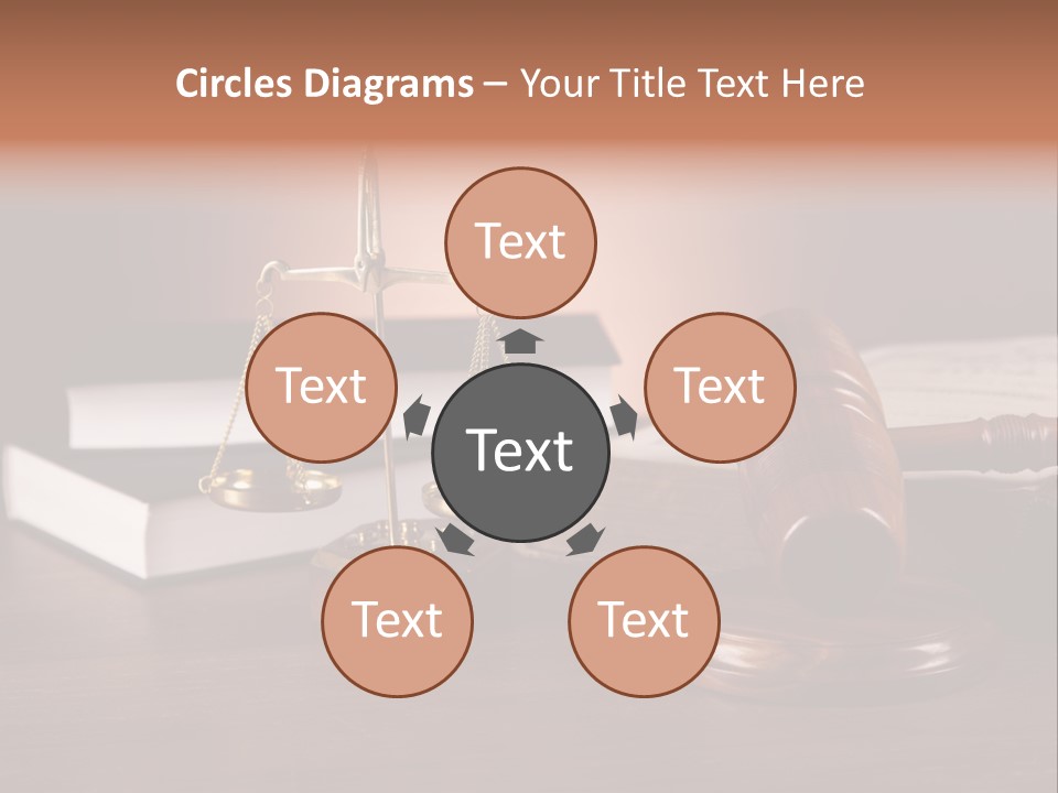 Tribunal Judgment Symbol PowerPoint Template
