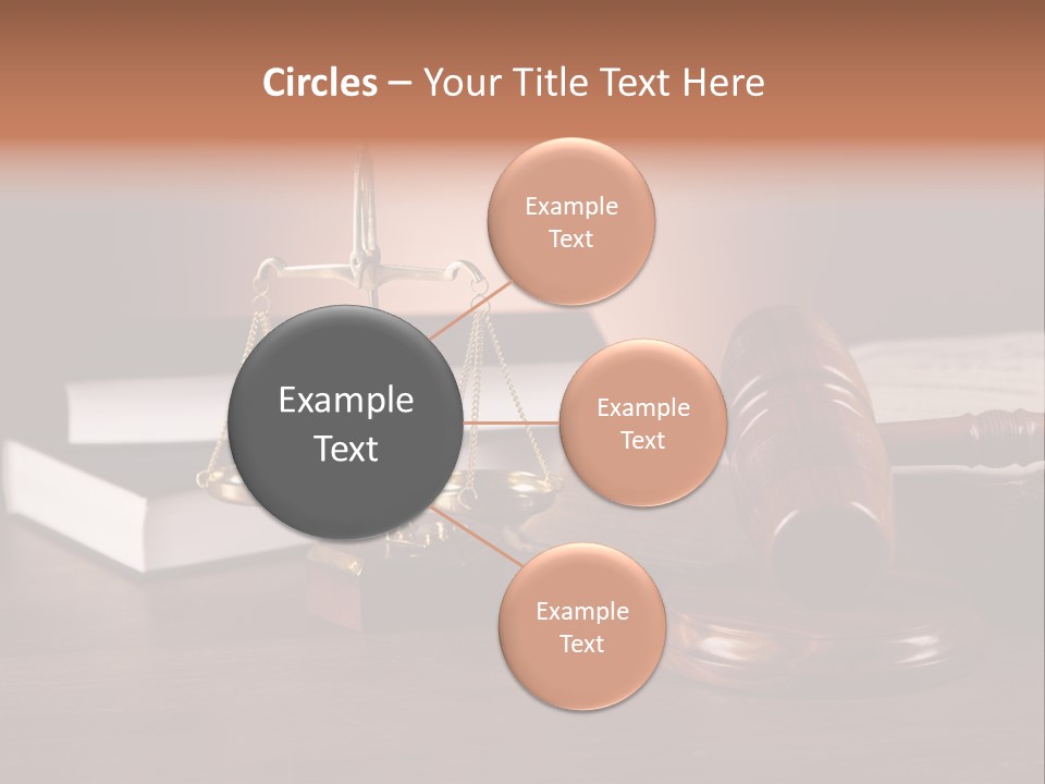 Tribunal Judgment Symbol PowerPoint Template