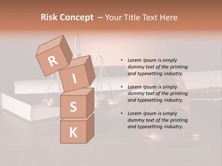 Tribunal Judgment Symbol PowerPoint Template