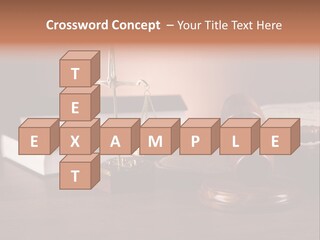 Tribunal Judgment Symbol PowerPoint Template