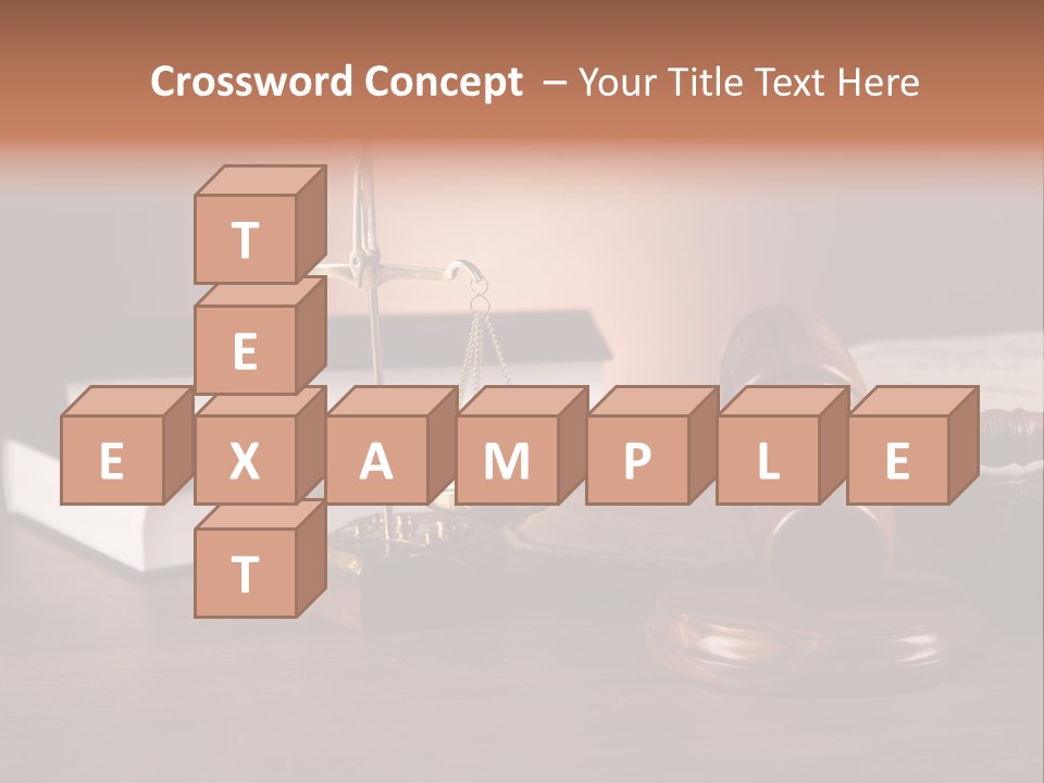 Tribunal Judgment Symbol PowerPoint Template