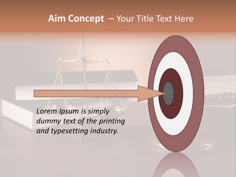Tribunal Judgment Symbol PowerPoint Template